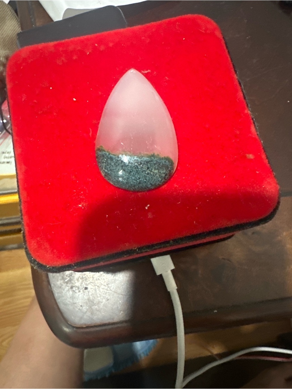 & Other Stories Pink and Black Teardrop Phone Charger Accessory